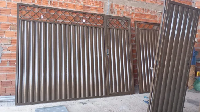 Portão De Garagem- Metalon Galvanizado 
