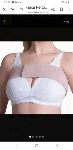 Faixa de sustentação pós cirurgica para seios - Cor bege