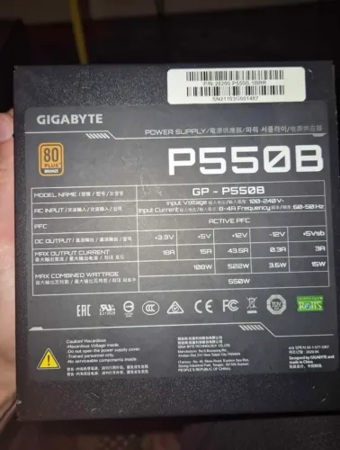 Fonte 80plus 550w