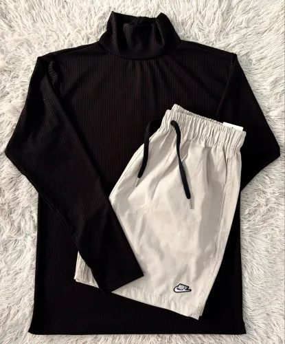 Kit G Camisa Gola Alta e Bermuda Sarja G