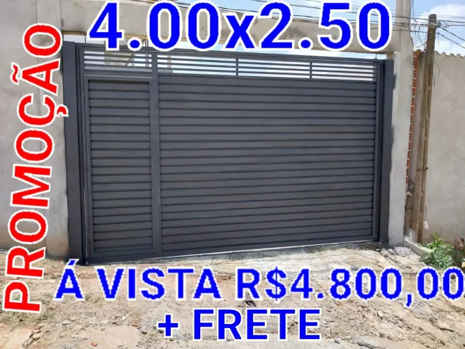 Portão Automático Basculante 4.00x2.50 - Promoção!