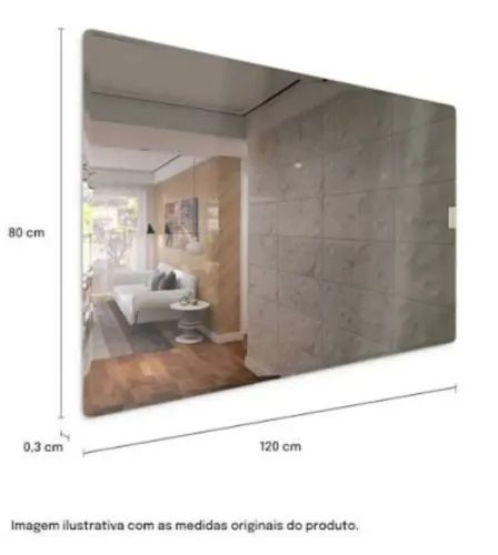 Espelho Horizontal / Vertical 80x120<br>R$ 200<br>Retirada em Águas Claras