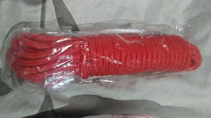 Corda shibari de Polipropileno Vermelha 10mm - 10 Metros
