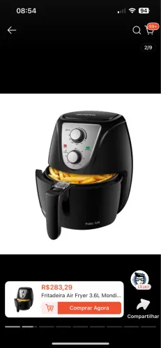 Airfrye Mondial 3,5 litros (lacrada)