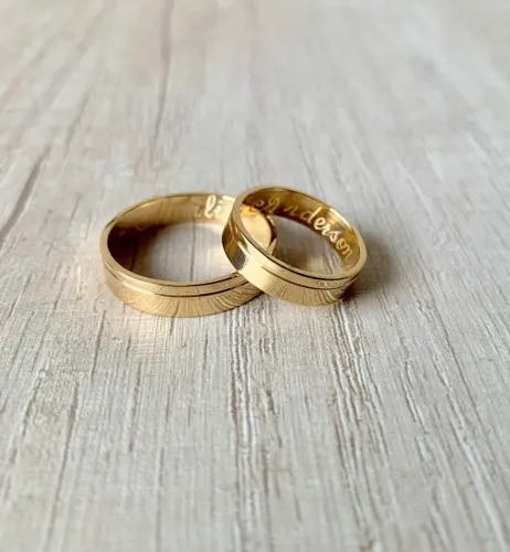 Alianças de Casamento em Ouro 18k Feitas com 6g