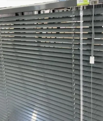 Persianas EUROFLEX 100cm x 220cm Horizontal Laminas de Aluminio Cor cinza 25mm