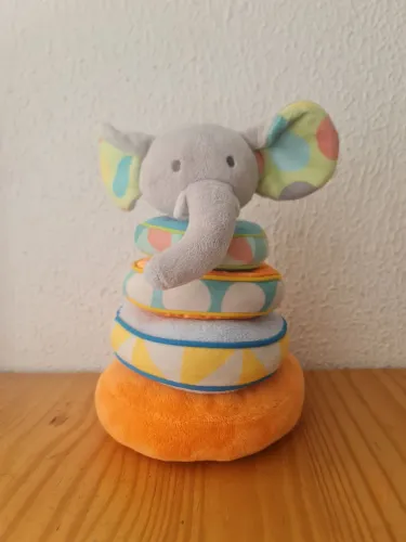 Brinquedo de Empilhar Plush Elefante Manhattan Toy