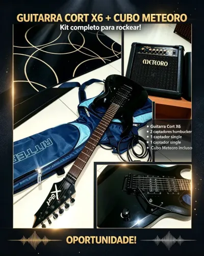 Guitarra cort x6 + cubo meteoro