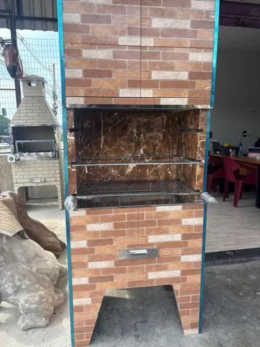 Churrasqueira quadrada pré moldada