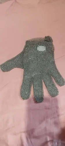 Luva de malha de aço