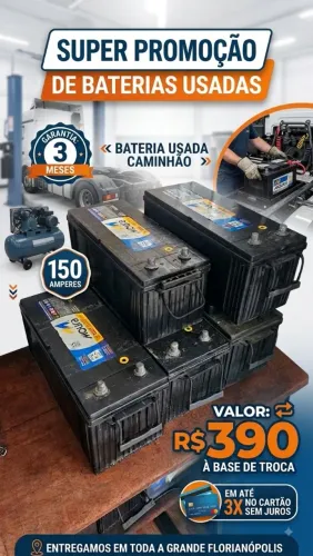 Bateria 150ah e 180ah usada boa