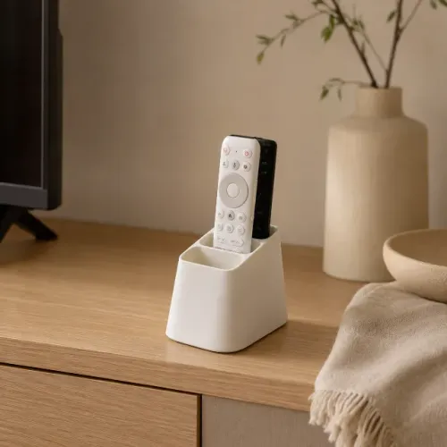 Organizador Porta Controle Remoto Mesa Sala Quarto 3 Divisórias Impressão 3D