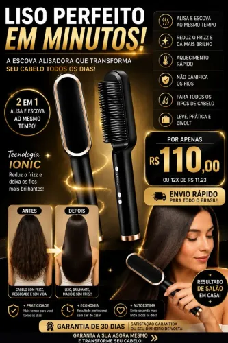 CABELO LISO EM MINUTOS SEM SAIR DE CASA! ?
