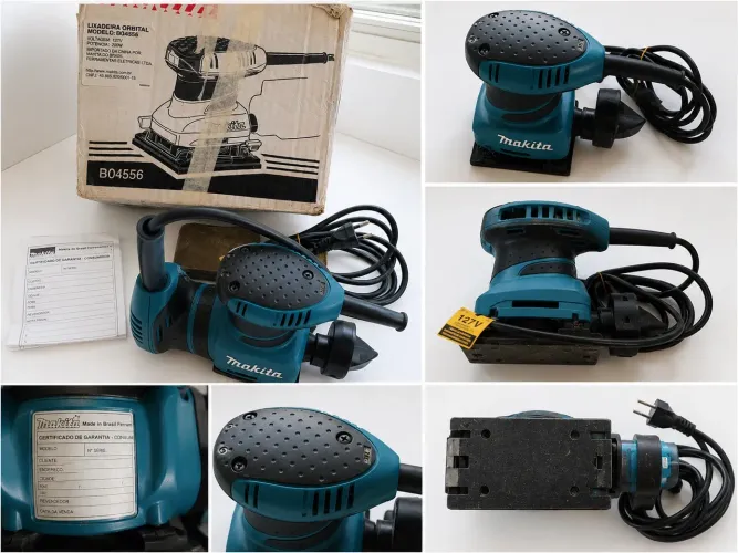Lixadeira profissional orbital Makita BO4556 azul-turquesa 50Hz/60Hz 200W