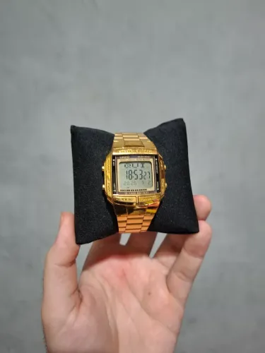 Relógio Casio Digital Dourado Data Bank DB-360G original - Na Caixa