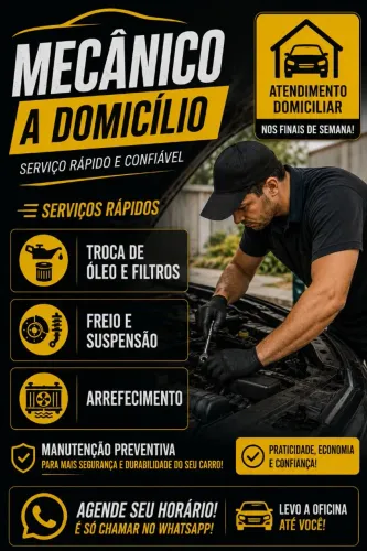 Serviços de mecânico a domicílio