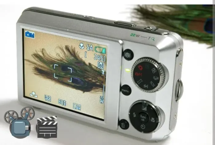 Câmera digital filma e tira foto,troco em um tablet Android