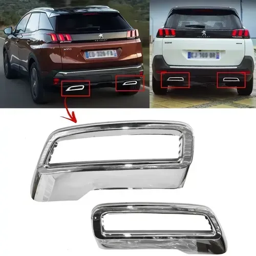Moldura Escapamento Peugeot 3008 5008 2017 a 2022
