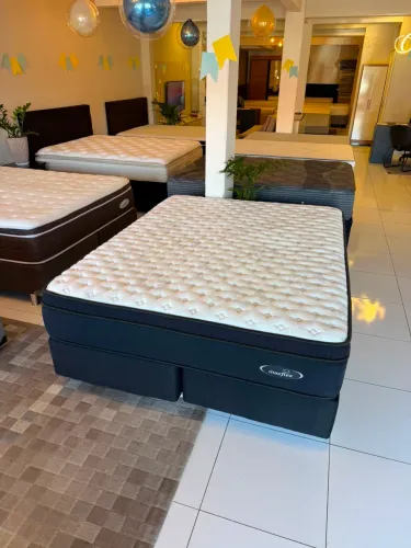 Cama box Queen Size MAXFLEX SÉRIE 3 LÁTEX SEMINOVO TOP - ENTREGAMOS
