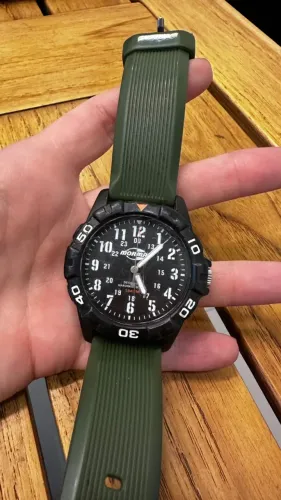 Relógio McNally militar verde, quartzo, pulseira de silicone