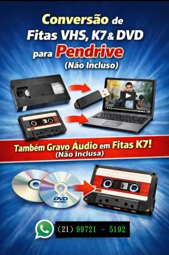 Conversão de fitas vhs para mídia digital 