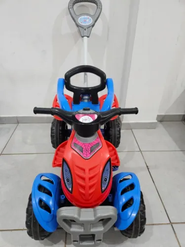 Motoca Spider Maral Infantil Passeio e Pedal Vermelho Azul