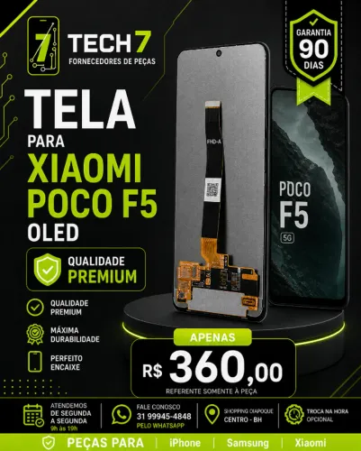 Tela Xiaomi POCO F5 OLED - OLED Premium com Garantia de 90 Dias