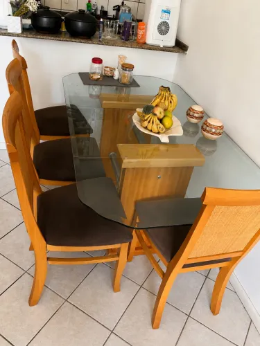 Mesa estilo rústica contemporânea