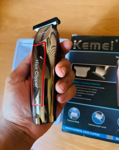 Máquina Kemei Aparador Barba Cabelo Sem Fio - NOVO