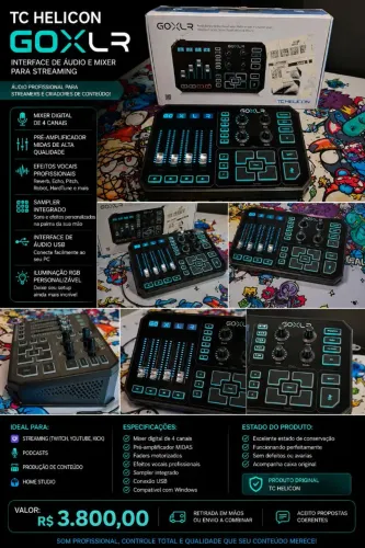 TC Helicon GoXLR Completo - Excelente Estado