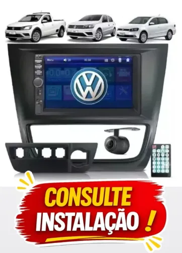 Central Multimídia Gol Voyage Saveiro G6 Espelhamento Android/Ios Bluetooth Usb Fm