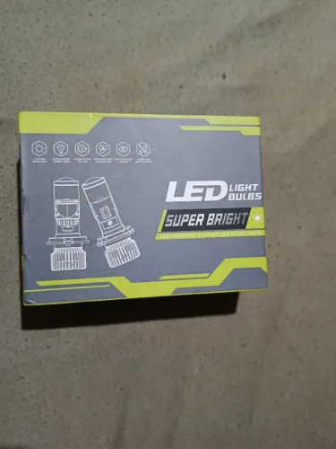 Par de Lâmpada  H4 Led Projetor Farol 130w 15000lm 6000k 12v Cinza-escuro - Branco frio 