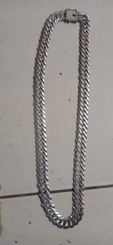 Corrente de prata grumet Elo duplo 17mm e 80 centímetro 