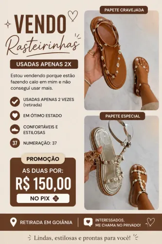 VENDO 2 RASTEIRINHAS - TAMANHO 37