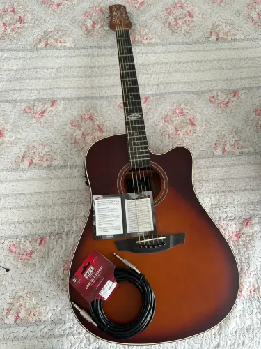 Violão Strinberg Folk Elétrico Sd200c Hbs Mahogany Black 