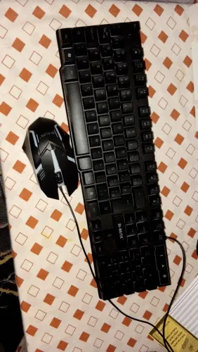 Teclado e mouse com LED, com mouse pad gamer mobilizador