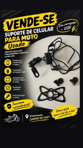 Suporte de Celular para Moto Smart Fox com Carregador USB