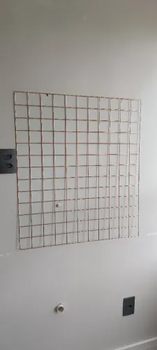 Mural Grid Arame Cobre Tok&Stok