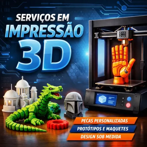 Serviços de impressão 3D! Temos o diferencial! 