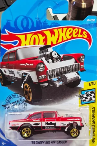 Hot Wheels 55 Chevy Bel Air Gasser HOLLEY