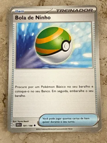 Carta Pokémon treinador bola de ninho