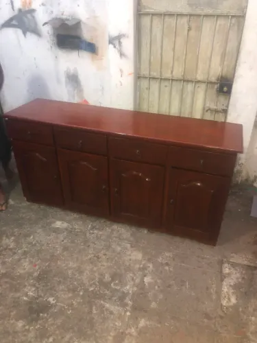 Buffet de madeira angelim pedra semi novo pra vim buscar aqui em prazeres
