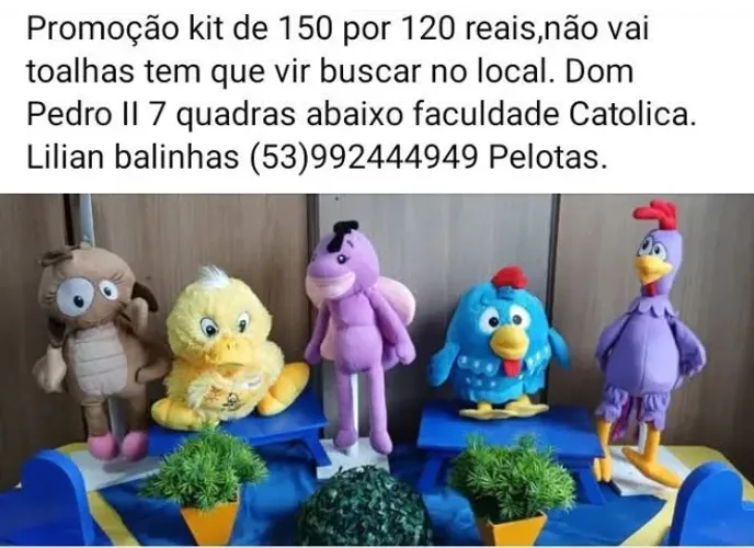 vendo kit da galinha pintadinha