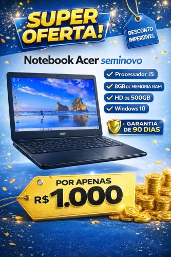 Notebook Acer seminovo