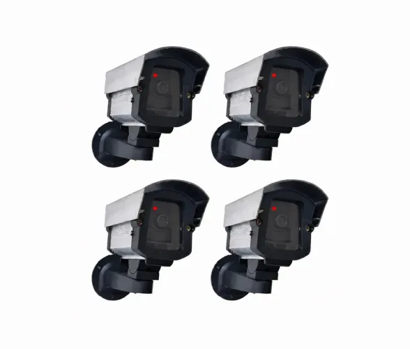 Kit 4 câmeras falsas com Led