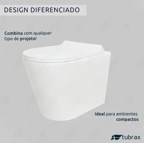 Sanitário Vaso Convencional Redondo Tubrax Cor Branco