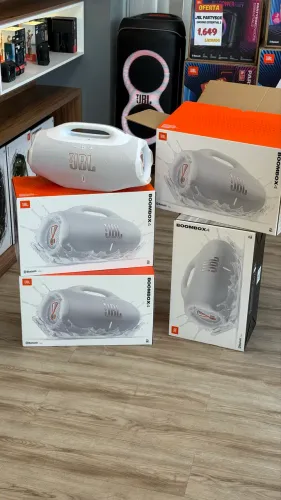 CAIXA DE SOM JBL BOOMBOX 4 BRANCA - GARANTIA 1 ANO