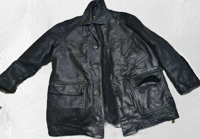 Jaqueta de Couro Legítimo Timberland Weathergear Masculina Tam. G (L) Vintage - Impecável