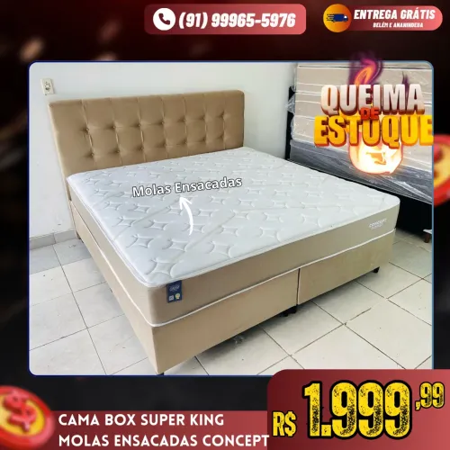 Cama Box Super King Molas Ensacadas Concept