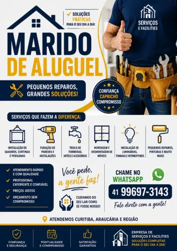 Marido de Aluguel | Reparos, Instalações e Manutenção Residencial